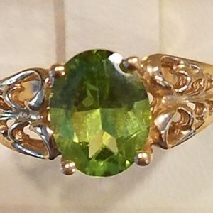 Peridot and Gold Ring